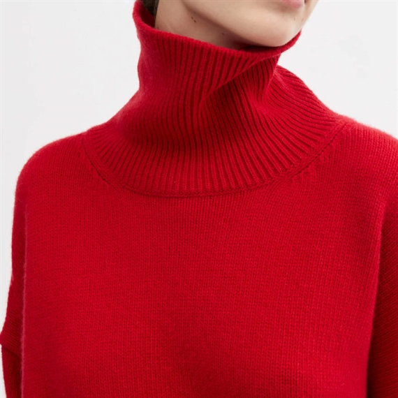 Skall Studio Silene T-neck Strik, Aurora Red 